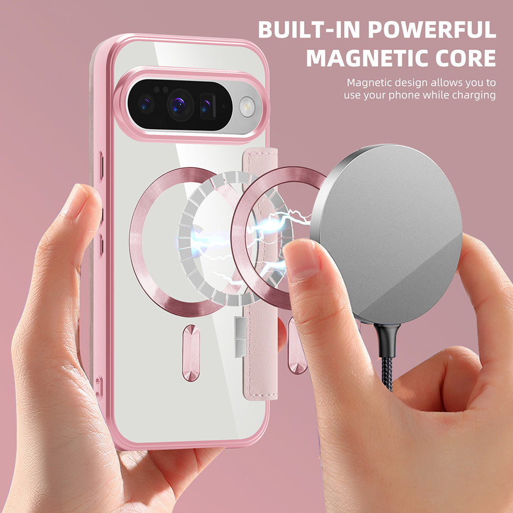 MagSafe futrola za Google Pixel 10 Pro XL, Techsuit, SmartMag Book, Roza