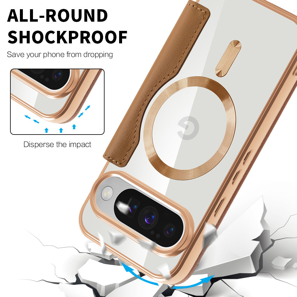 MagSafe futrola za Google Pixel 10 Pro XL, Techsuit, SmartMag Book, Smeđa