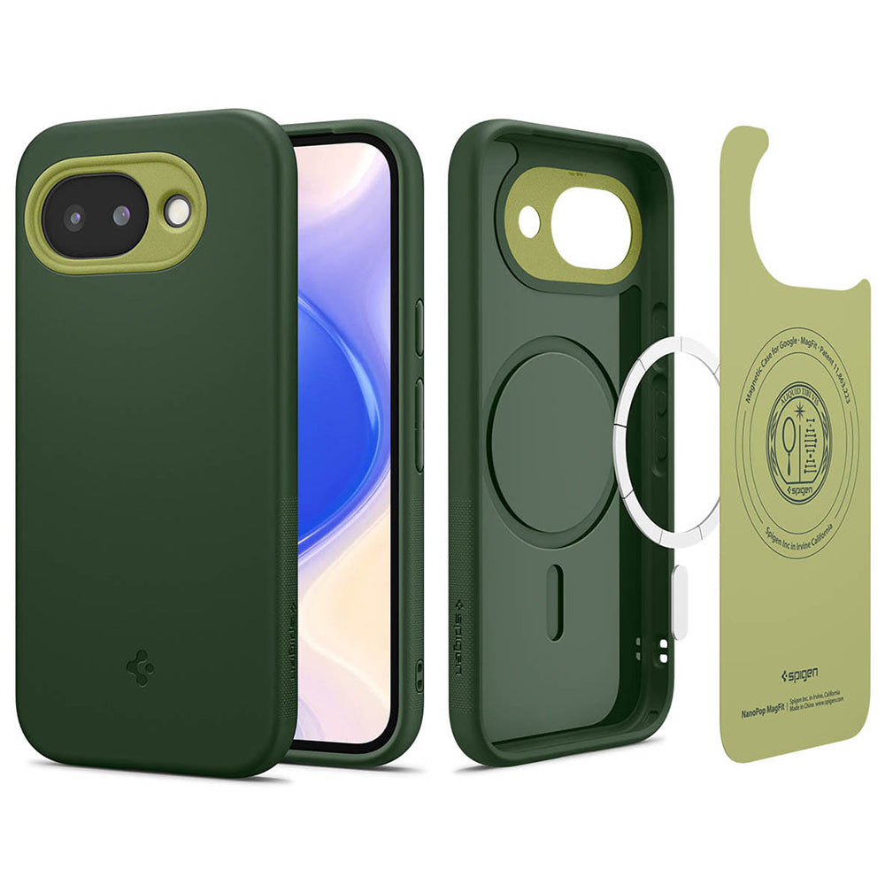 Husa MagSafe za Google Pixel 10a, Spigen, Caseology Nano Pop, Zelena ACS11288