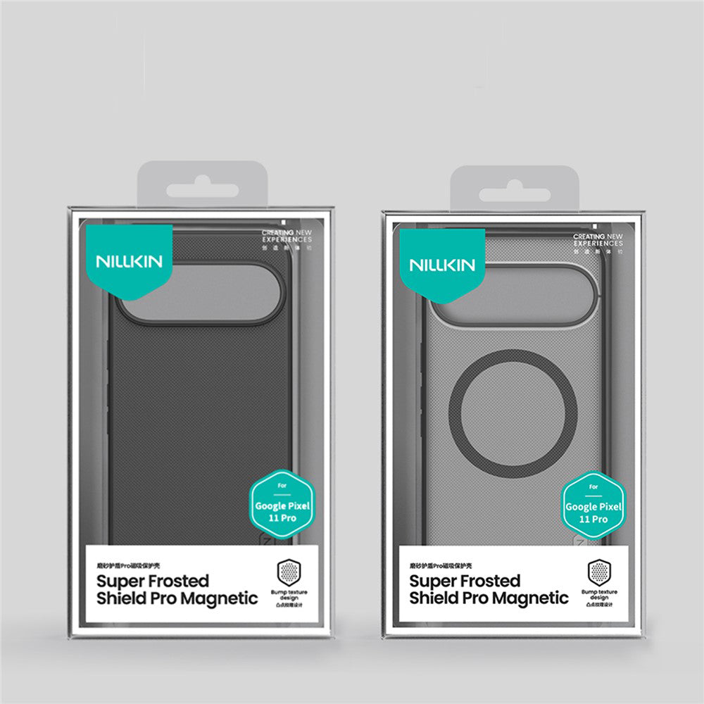 MagSafe maskica za Google Pixel 11 Pro, Nillkin, Super Shield Pro, crna prozirna satenska