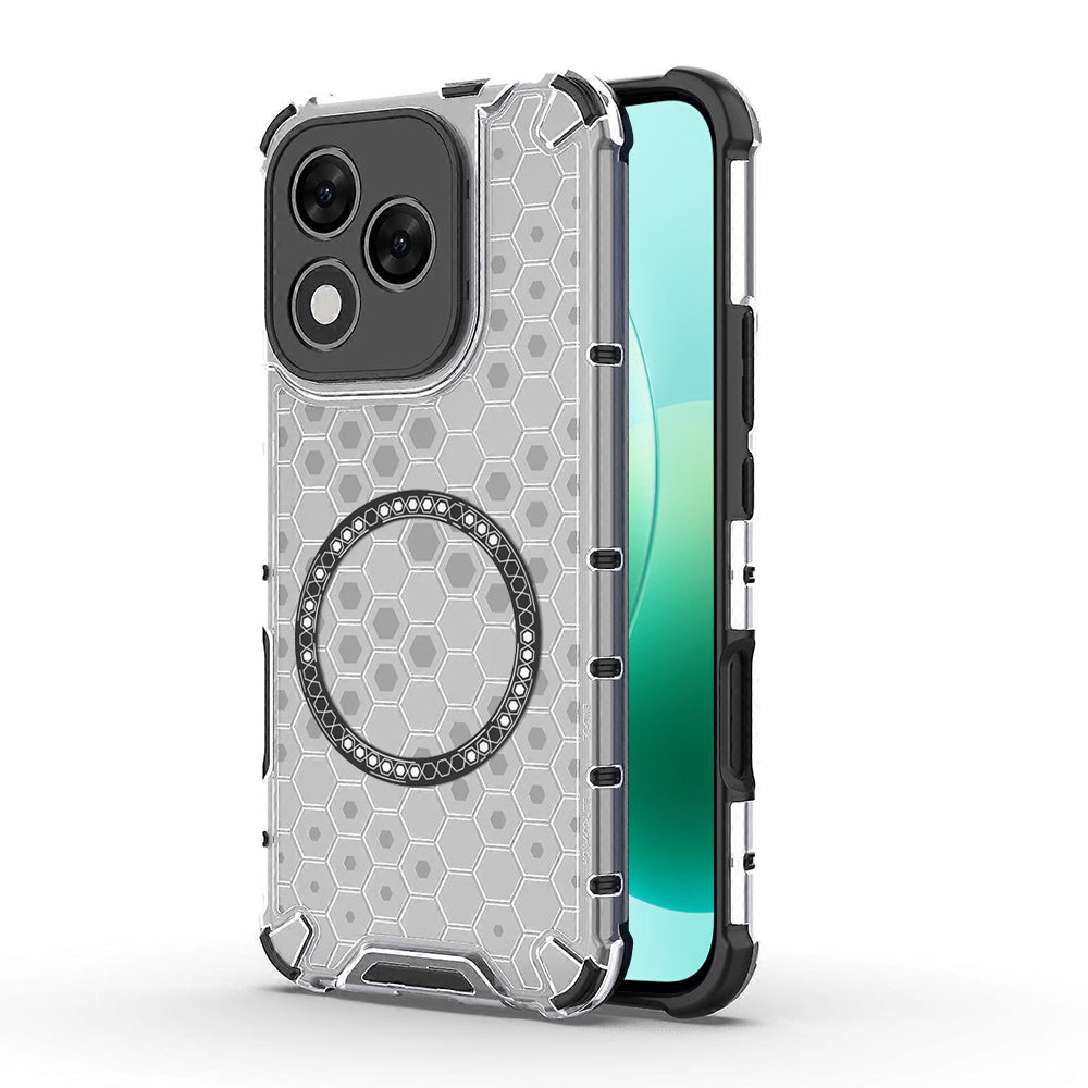 MagSafe futrola za Honor 400 Lite, Techsuit, HoneyComb Shield, Bijela