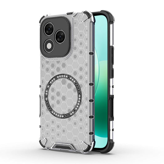 MagSafe futrola za Honor 400 Lite, Techsuit, HoneyComb Shield, Bijela