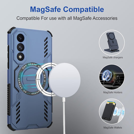 MagSafe futrola za Honor 600 Pro, Techsuit, ArmorMag, Plava