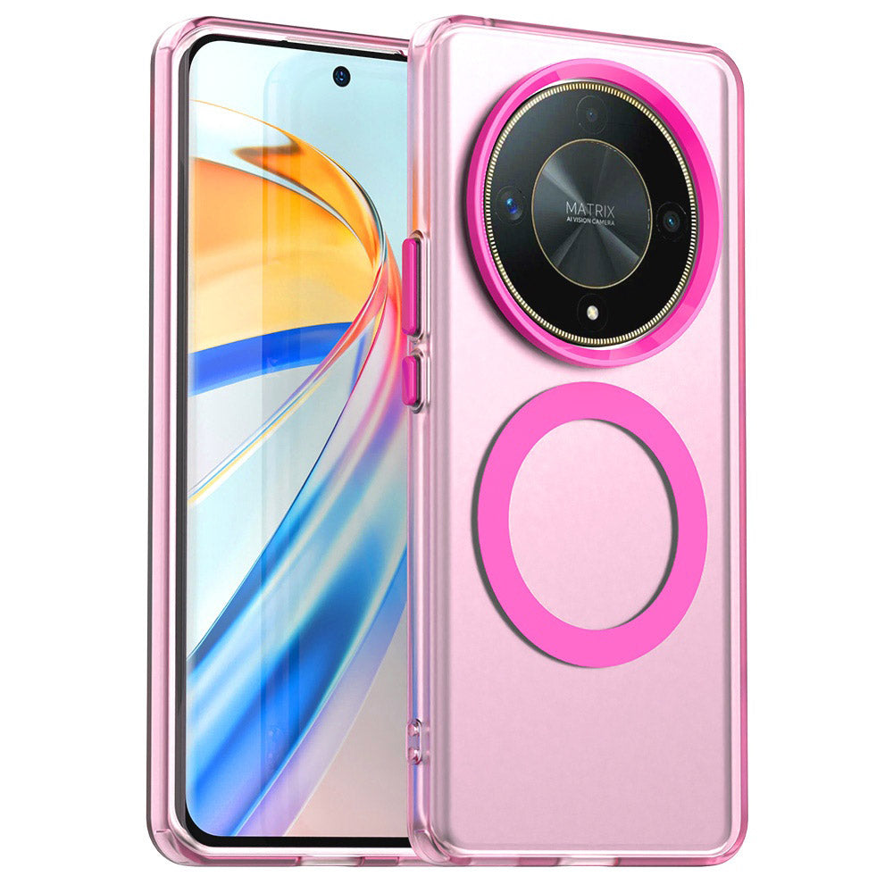 MagSafe futrola za Honor Magic6 Lite, Techsuit, CandyCase, Roza