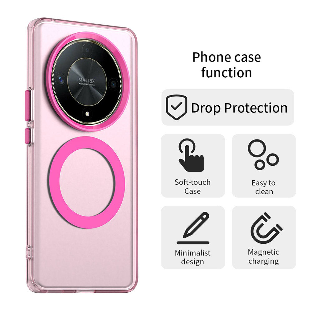 MagSafe futrola za Honor Magic6 Lite, Techsuit, CandyCase, Roza