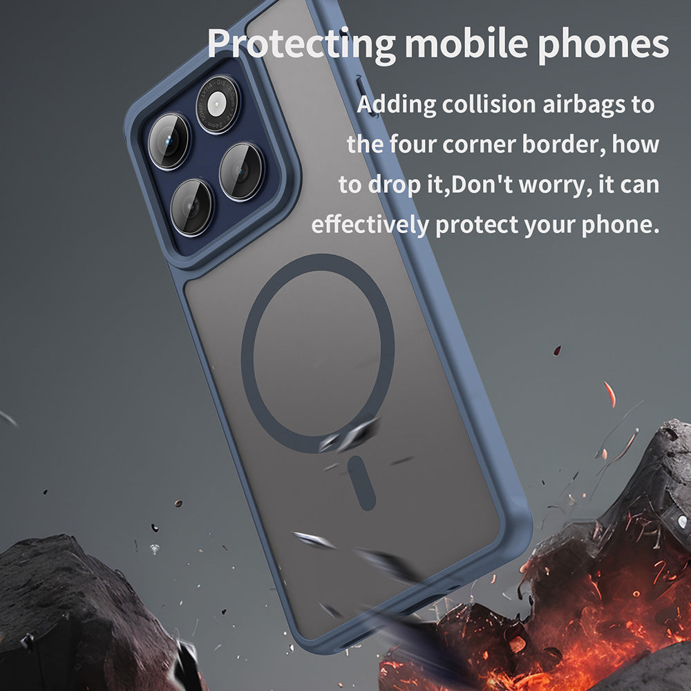MagSafe futrola za Motorola Edge 60 Pro, Techsuit, HaloFrost II (Velika rupa za leću), Tamnoplava