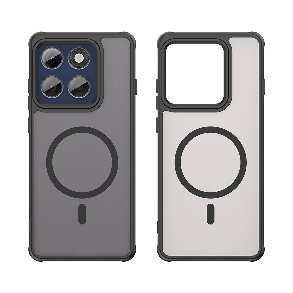 MagSafe futrola za Motorola Edge 60 Pro, Techsuit, HaloFrost II (Big Lens Hole), Crna