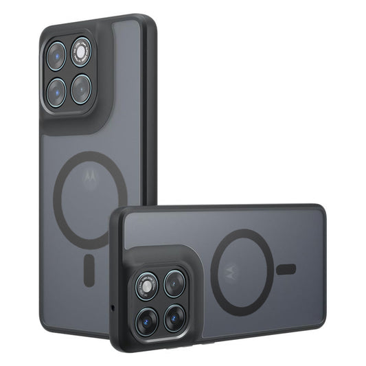 MagSafe futrola za Motorola Edge 70 Fusion, Techsuit, PureFrost, Crna Satinirana