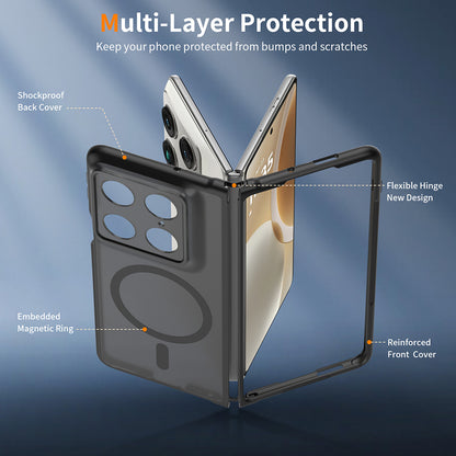 MagSafe futrola za Motorola Razr Fold, Techsuit, PureFrost, Crna Satinirana