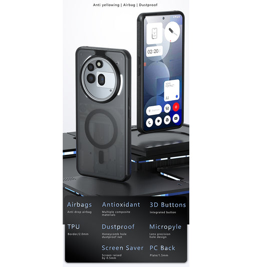 MagSafe futrola za Nothing Phone (3a) Pro, Techsuit, PureFrost, Crna