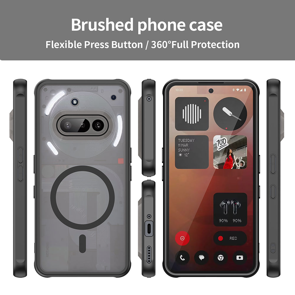 MagSafe futrola za Nothing Phone (3a), Techsuit, HaloFrost II, Crna