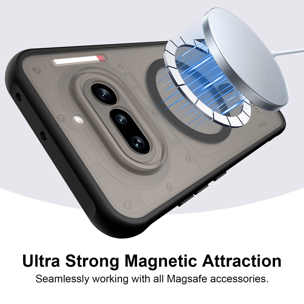 Futrola MagSafe za Nothing Phone (4a), Techsuit, HaloFrost II, Crna