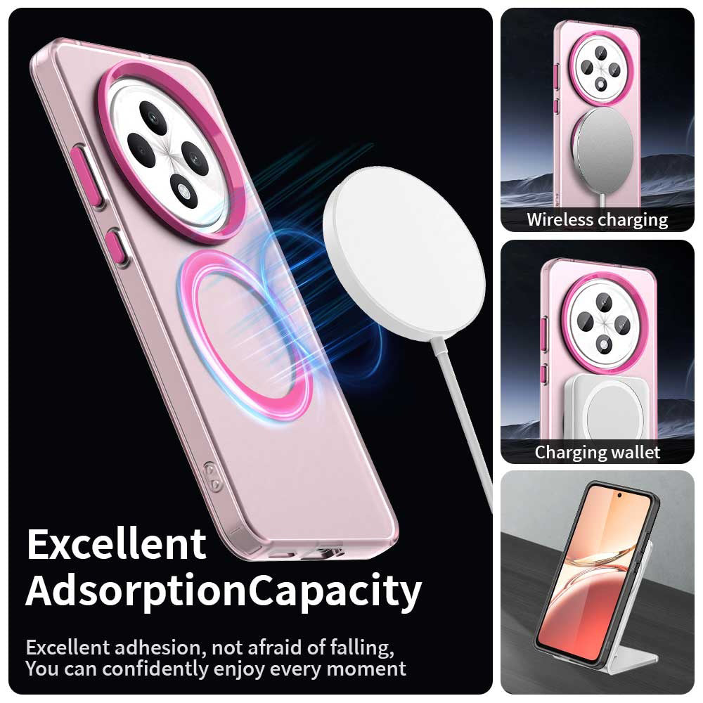MagSafe maska za Oppo A3 4G / A3 5G, Techsuit, CandyCase, Roza