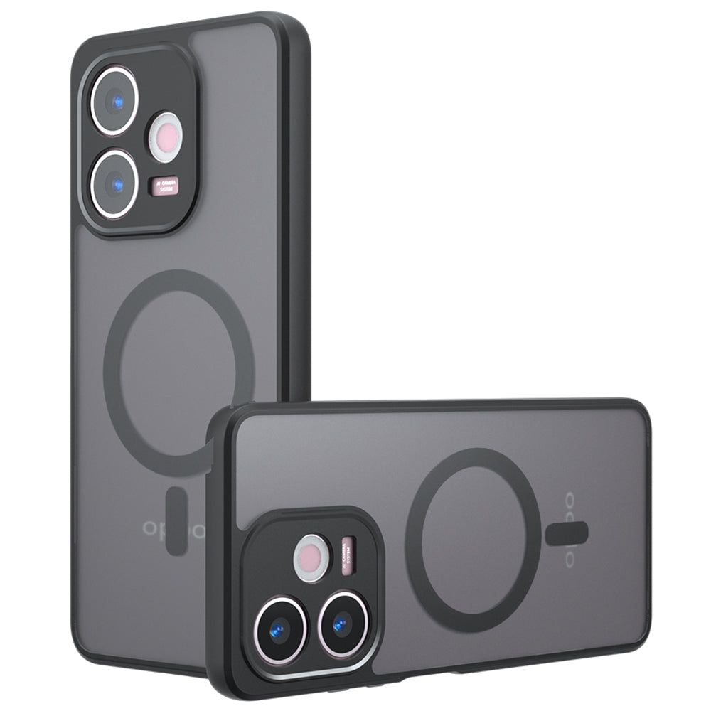 MagSafe maska za Oppo A5 Pro 4G / A5 Pro, Techsuit, PureFrost, Crna Satenska