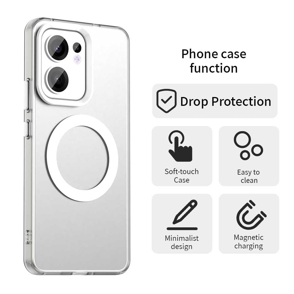 MagSafe futrola za Oppo Reno13 FS 5G / Reno13 F 4G / Reno13 F, Techsuit, CandyCase, Bijela
