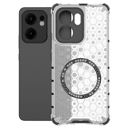 MagSafe futrola za Oppo Reno13 FS 5G / Reno13 F 4G / Reno13 F, Techsuit, HoneyComb Shield, Bijela