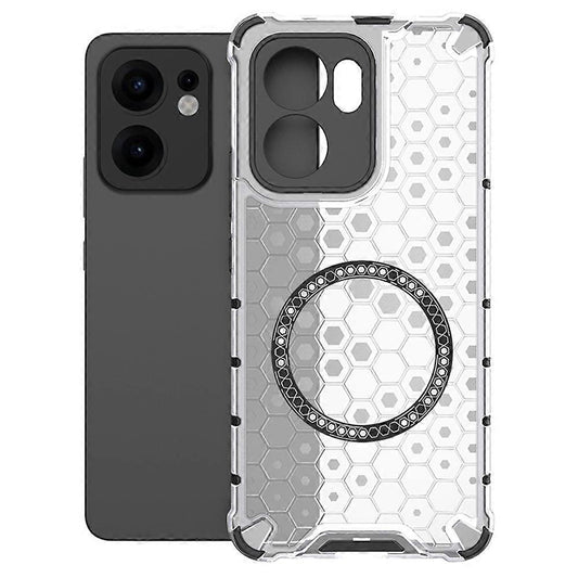 MagSafe futrola za Oppo Reno13 FS 5G / Reno13 F 4G / Reno13 F, Techsuit, HoneyComb Shield, Bijela