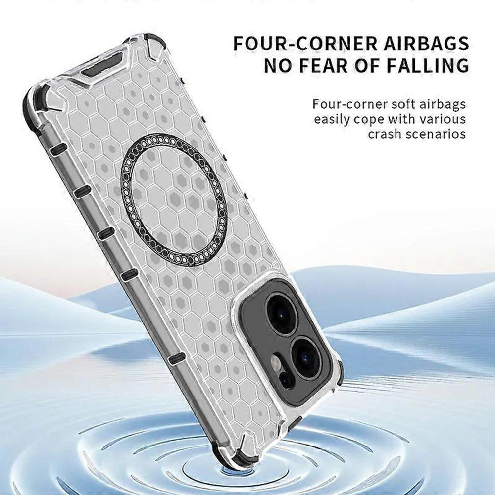 MagSafe futrola za Oppo Reno13 FS 5G / Reno13 F 4G / Reno13 F, Techsuit, HoneyComb Shield, Bijela