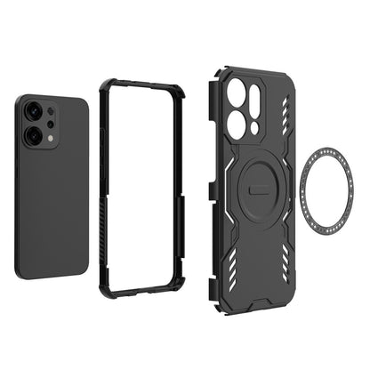 MagSafe maska za Oppo Reno14, Techsuit, ArmorMag, Crna
