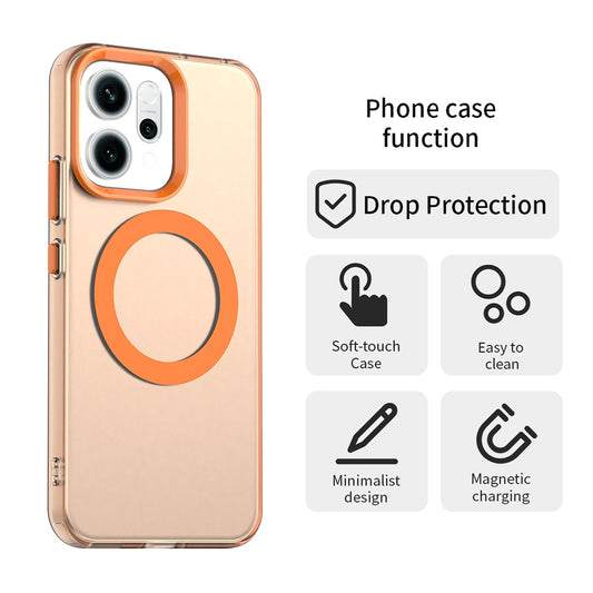 MagSafe futrola za Oppo Reno16 F / Reno16 FS, Techsuit, CandyCase, Narančasta