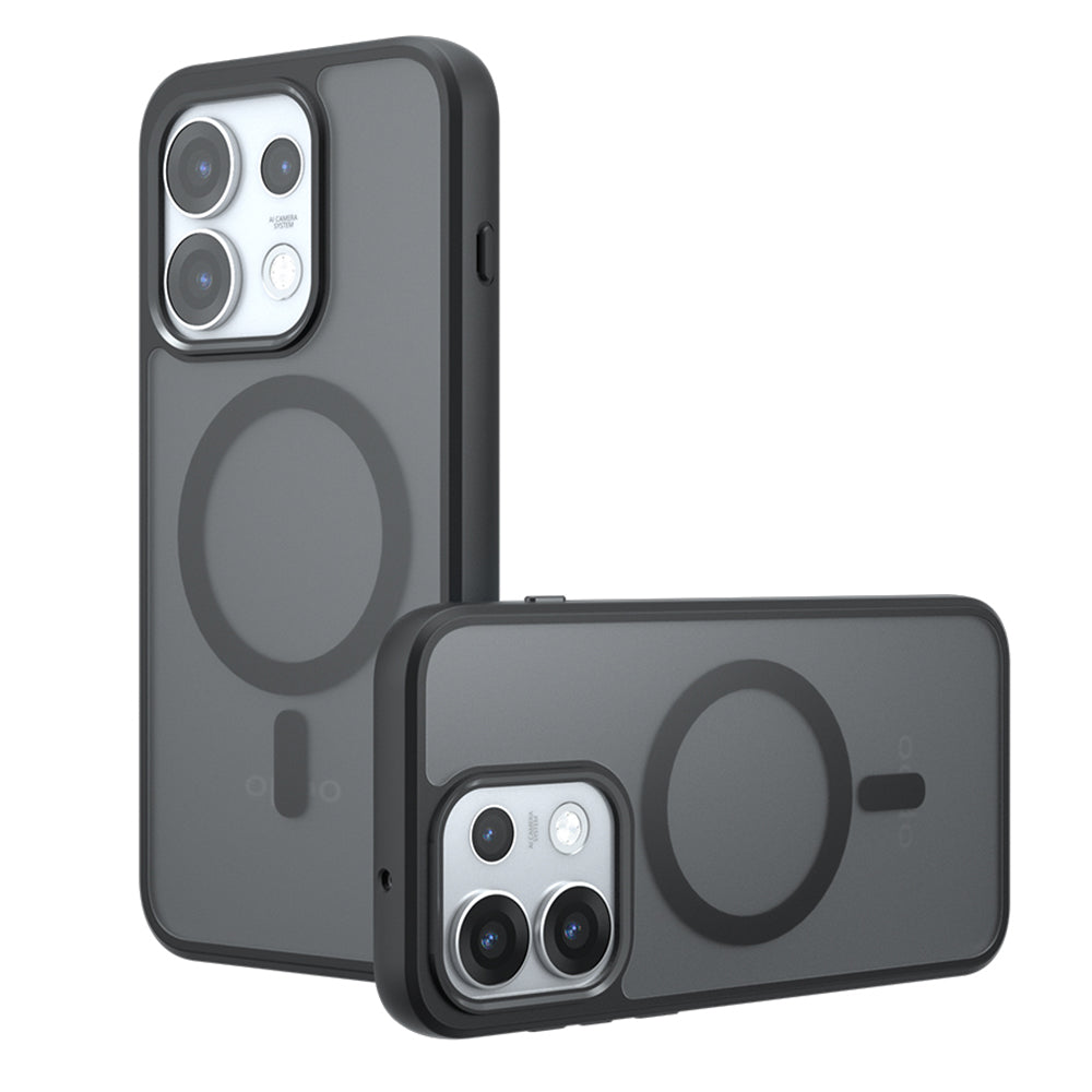 MagSafe futrola za Oppo Reno16, Techsuit, PureFrost, Crna Satenska