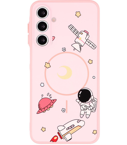 MagSafe futrola za Samsung Galaxy A16 5G A166 / A16 4G A165, OEM, Cartoon Astronaut, Roza