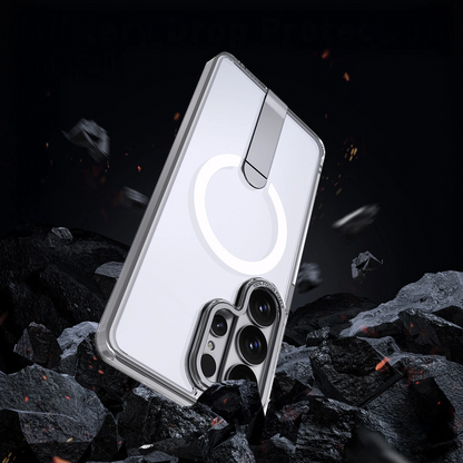 MagSafe futrola za Samsung Galaxy S26 Ultra S948, Hybrid Armor, X s postoljem, Prozirna