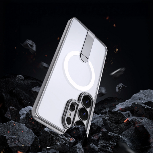 MagSafe futrola za Samsung Galaxy S26 Ultra S948, Hybrid Armor, X s postoljem, Prozirna