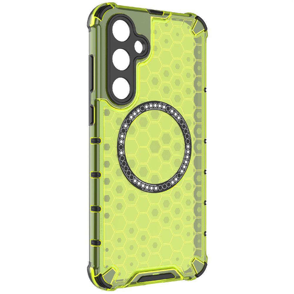 MagSafe maska za Samsung Galaxy S25 S931, Techsuit, HoneyComb Shield, Zelena