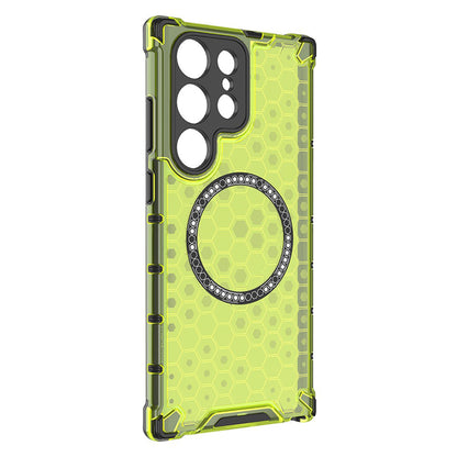 MagSafe futrola za Samsung Galaxy S25 Ultra S938, Techsuit, HoneyComb Shield, Zelena