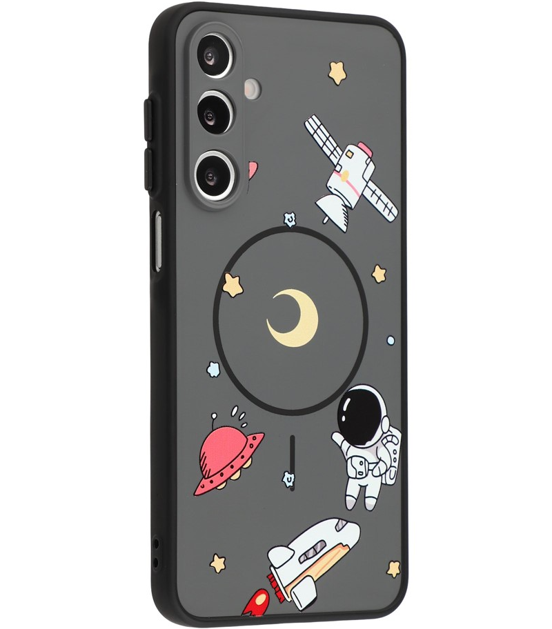 MagSafe futrola za Samsung Galaxy S25 Ultra S938, OEM, Cartoon Astronaut, Crna