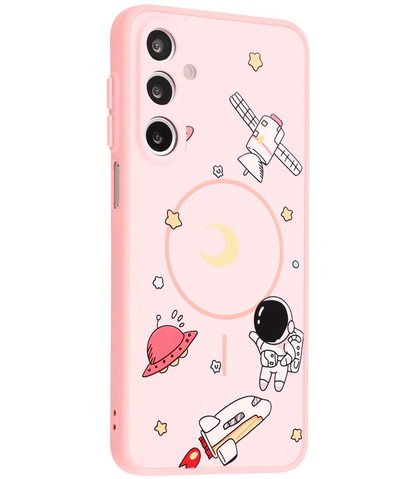 MagSafe futrola za Samsung Galaxy S25 Ultra S938, OEM, Cartoon Astronaut, Roza