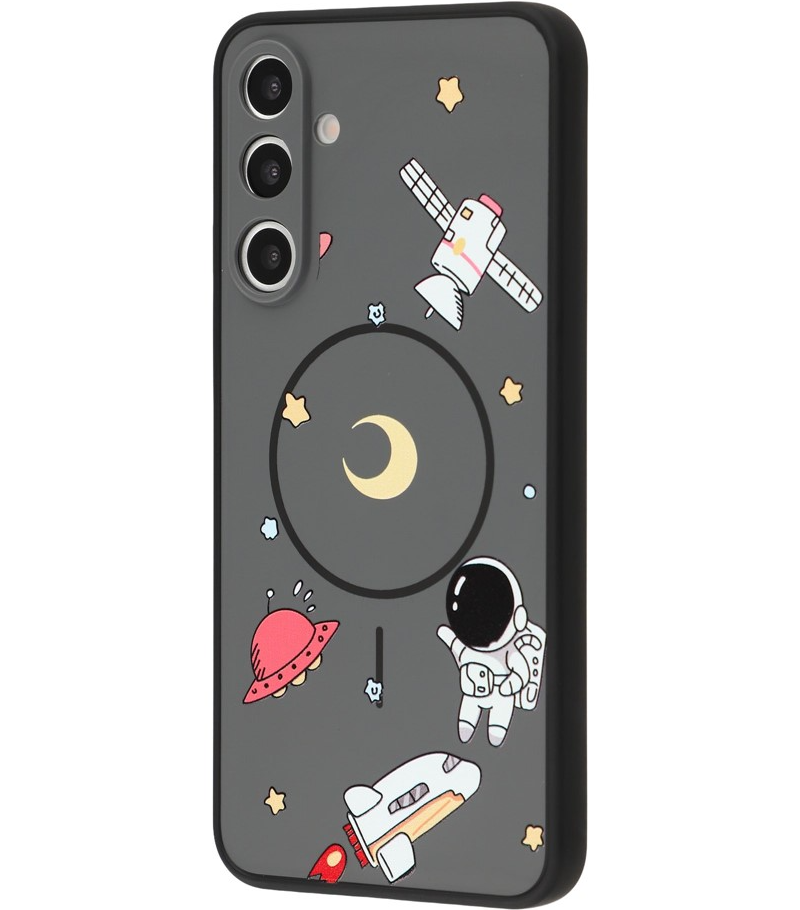 MagSafe maskica za Samsung Galaxy A16 5G A166 / A16 4G A165, OEM, Cartoon Astronaut, Crna