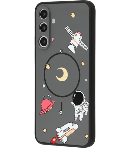MagSafe futrola za Samsung Galaxy S25 Ultra S938, OEM, Cartoon Astronaut, Crna