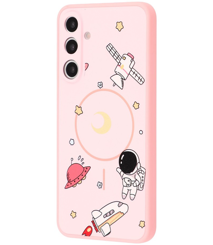 MagSafe futrola za Samsung Galaxy S25 Ultra S938, OEM, Cartoon Astronaut, Roza