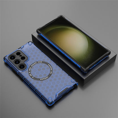 MagSafe futrola za Samsung Galaxy S24 Ultra S928, Techsuit, HoneyComb Shield, Plava