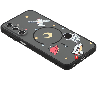 MagSafe futrola za Samsung Galaxy S25 Ultra S938, OEM, Cartoon Astronaut, Crna