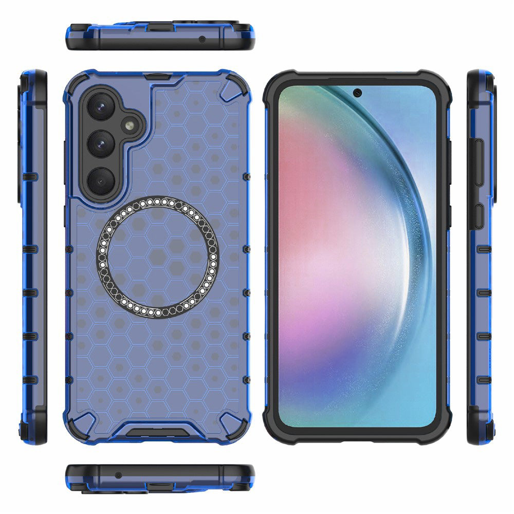 MagSafe maska za Samsung Galaxy A26 A266, Techsuit, HoneyComb Shield, Plava