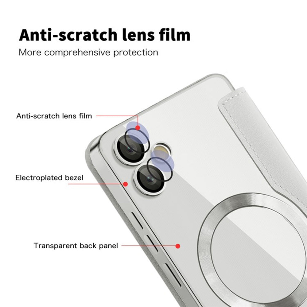 MagSafe futrola za Samsung Galaxy A05 A055, Techsuit, SmartMag Book, Siva