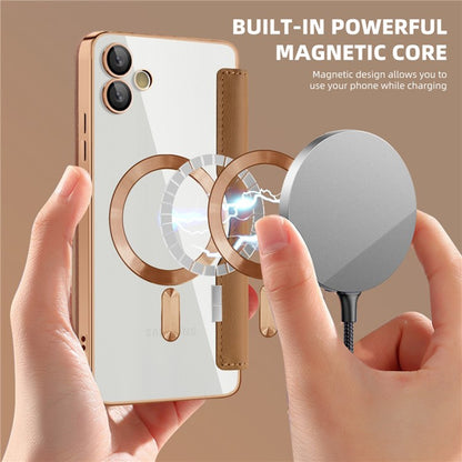 MagSafe futrola za Samsung Galaxy A05 A055, Techsuit, SmartMag Book, Smeđa