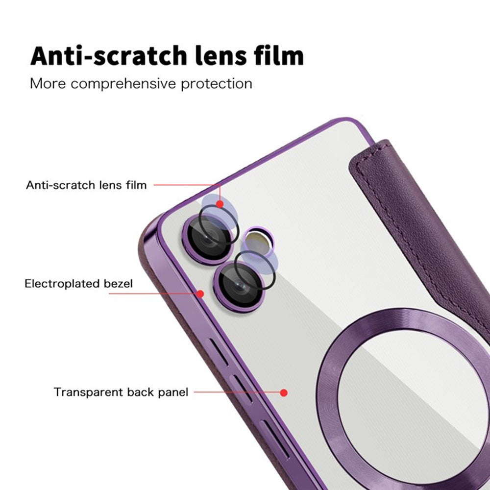 MagSafe futrola za Samsung Galaxy A05 A055, Techsuit, SmartMag Book, Ljubičasta