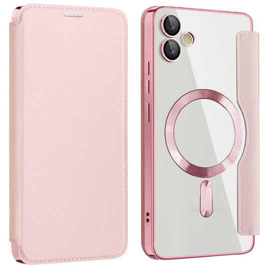 MagSafe futrola za Samsung Galaxy A05 A055, Techsuit, SmartMag Book, Roza