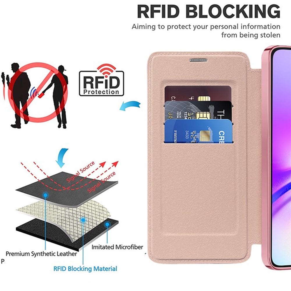 MagSafe futrola za Samsung Galaxy A05 A055, Techsuit, SmartMag Book, Roza