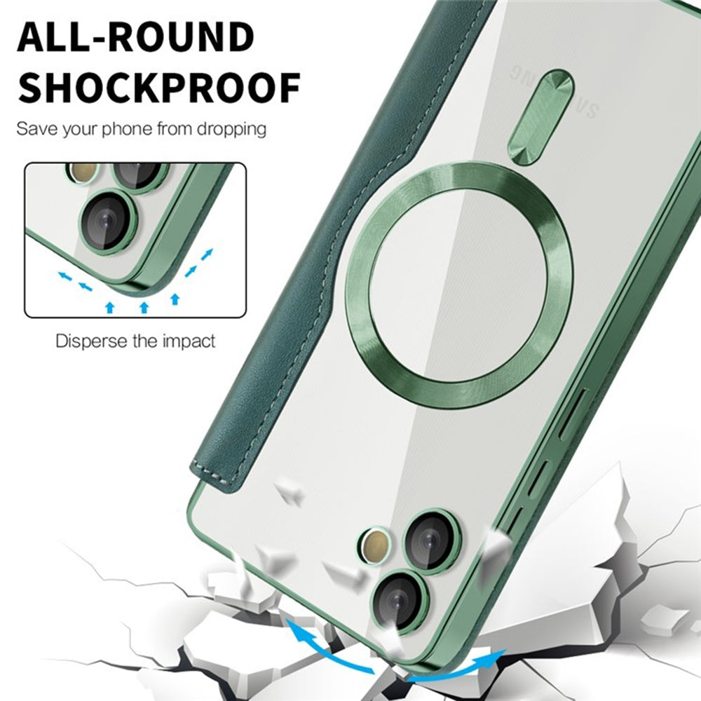 MagSafe futrola za Samsung Galaxy A05 A055, Techsuit, SmartMag Book, Zelena
