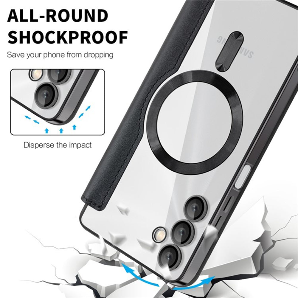 MagSafe futrola za Samsung Galaxy A05s A057, Techsuit, SmartMag Book, Crna
