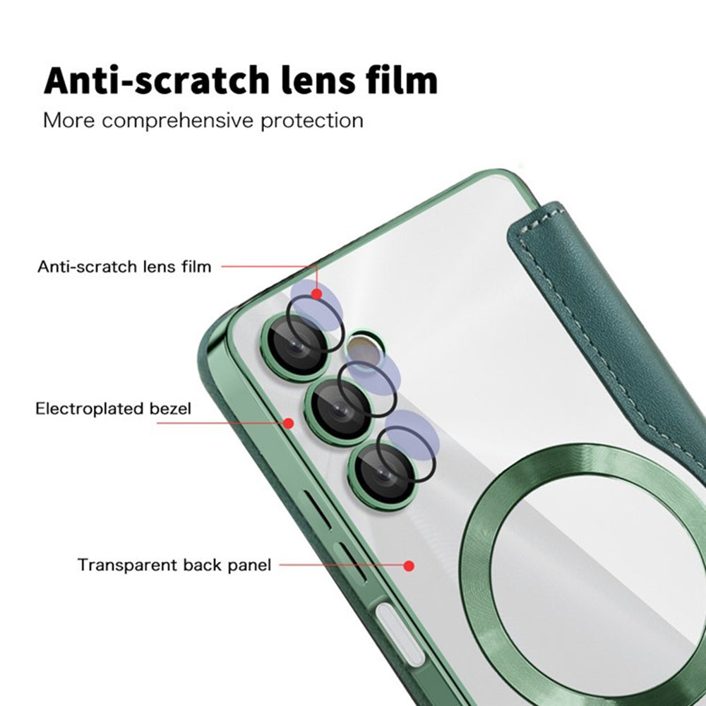 MagSafe futrola za Samsung Galaxy A05s A057, Techsuit, SmartMag Book, Zelena