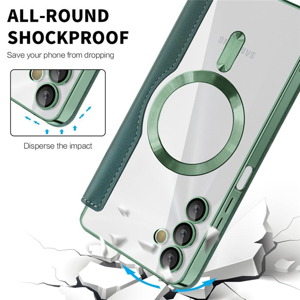 MagSafe futrola za Samsung Galaxy A05s A057, Techsuit, SmartMag Book, Zelena