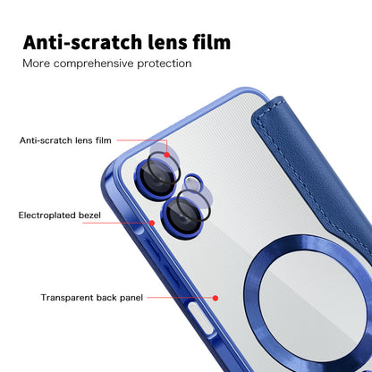 MagSafe futrola za Samsung Galaxy A06 A065, Techsuit, SmartMag Book, Plava