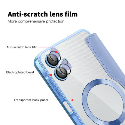 MagSafe futrola za Samsung Galaxy A06 A065, Techsuit, SmartMag Book, Plava