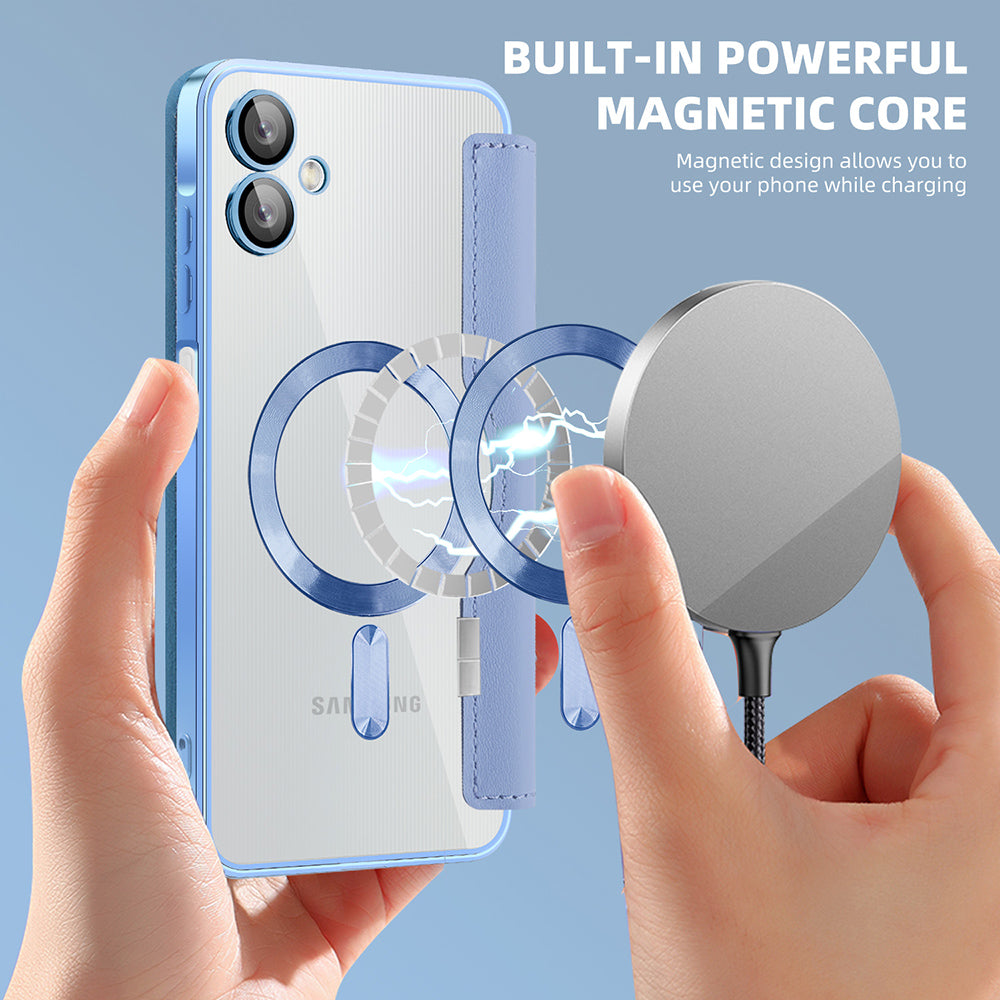 MagSafe futrola za Samsung Galaxy A06 A065, Techsuit, SmartMag Book, Plava